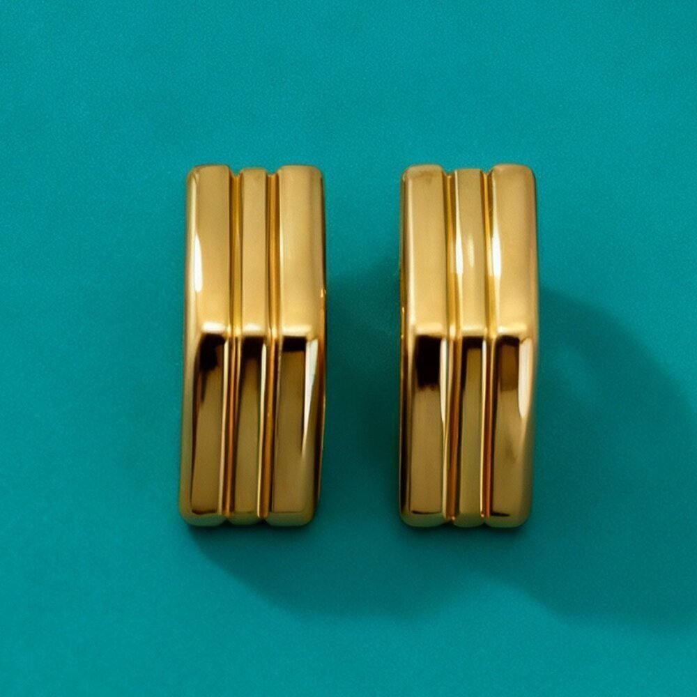 Monet Goldtone Pushback Hoop Earrings Various Designs Womens
